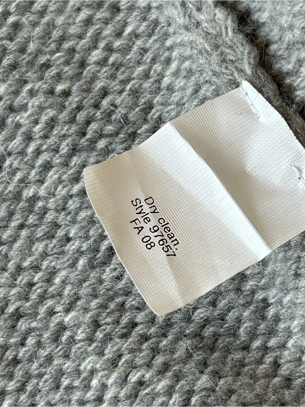 J. Crew Open Front Chunky Ribbed Cardigan Wool/Cashmere Heather Gray Medium - Picture 12 of 14